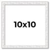 10x10 Frame White Distressed Solid Wood Picture Frame Width 0.75 Inches | Interior Depth 0.5 Inches | Kingsley White Frame Complete with UV Acrylic, Foam Board Backing & Hanging Hardware view 1