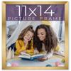 11x14 Frame Gold Bronze Solid Wood Picture Frame Width 0.75 Inches | Interior Frame Depth 0.5 Inches | Complete with UV Acrylic Plexiglass, Foam Board Backing & Hanging Hardware view 1