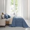 CHIXIN Oversized Bedspread Coverlet Set King Size - Lightweight Bedding Cover - Beautiful Stitching - 5 Piece Reversible Bedspread - Luxury Damask Paisley Pattern (King, Ashley Blue) view 3