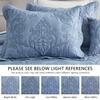 CHIXIN Bedspread Coverlet Quilt Set Full Size - Lightweight Bedding Cover - Beautiful Stitching - 5 Piece Reversible Bedspread - Luxury Damask Paisley Pattern (Full, Ashley Blue) view 4