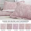 CHIXIN Oversized Bedspread Coverlet Set King Size - Lightweight Bedding Cover - Beautiful Stitching - 4 Piece Reversible Bedspread - Gorgeous Damask Paisley Pattern (King, Pale Rose) view 4