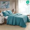 CHIXIN Bedspread Coverlet Quilt Set Full Size - Lightweight Bedding Cover - Ultrasonic Quilting - 5 Piece Reversible Bedspread - Vintage Rose Pattern (Full, Lagoon) view 2