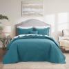 CHIXIN Oversized Bedspread Coverlet Set King Size - Lightweight Bedding Cover - Ultrasonic Quilting - 5 Piece Reversible Bedspread - Vintage Rose Pattern (King, Lagoon) view 1