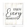 Aihesui Rustic Wood Sign Modern Farmhouse Wall Hanging Home Decor Inspirational Quotes Enjoy Every Moment Wooden Plaque for Living Room Kitchen Bedroom Office School 10x12inch view 2