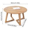 Side Table Coffee Side Table All Solid Wood Round Coffee Table Nordic Simple Modern High-end Oak End Tables Decoration Living Room Perfect Furniture view 3