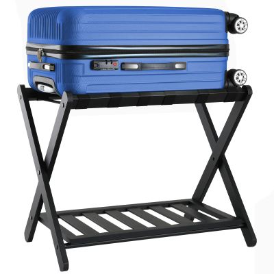 YLZENOBIA Luggage Rack, Folding Luggage Rack for Guest Room, Bedroom, Hotel, with Shoe Shelf