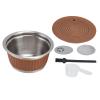 EVTSCAN Stainless Steel Reusable Refillable Coffee Capsule Cup Filter Set for Dolce Gusto Machine(Brown) view 1