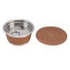 EVTSCAN Stainless Steel Reusable Refillable Coffee Capsule Cup Filter Set for Dolce Gusto Machine(Brown) view 3