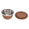 EVTSCAN Stainless Steel Reusable Refillable Coffee Capsule Cup Filter Set for Dolce Gusto Machine(Brown) view 4