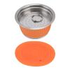 EVTSCAN Stainless Steel Reusable Refillable Coffee Capsule Cup Filter Set for Dolce Gusto Machine(Orange) view 2