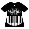 2021 Piano Keys Keyboard Christmas Tree Ornament for Pianist Home Decoration Holiday Keepsake Ceramic Ornaments Christmas Tree Decor Double Side Hanging Pendant Xmas Gift for Friend T-Shirt Shape view 1