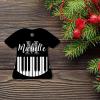 2021 Piano Keys Keyboard Christmas Tree Ornament for Pianist Home Decoration Holiday Keepsake Ceramic Ornaments Christmas Tree Decor Double Side Hanging Pendant Xmas Gift for Friend T-Shirt Shape view 3