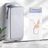 Automatic Induction Hand Dryer,Wall-Mounting Eco-Friendly Hand Drying Unit,Hand Dryer for Toilets,Water Waste Collection,Hot/Cold Air Switch,5-7 Seconds To Dry,LED Display Countdown,Silver view 1