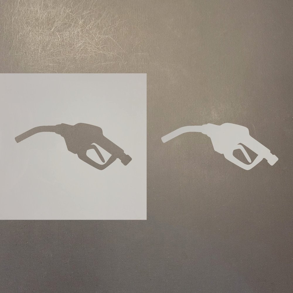 Gas Pump 1 Reusable Mylar Stencil - Art Craft Supplies 4 Inch