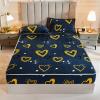 CFYCYHDZHT Ultra-Soft Deep Pocket,Winter Thick Solid Color Flannel Mattress Cover for The Full Queen Bed, Children's Room Warmth Printing Cartoon Bed Protector,Strawberry,150cmx200cm view 2