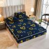 CFYCYHDZHT Bedding Fitted Sheet,Winter Thick Solid Color Flannel Mattress Cover for The Full Queen Bed, Children's Room Warmth Printing Cartoon Bed Protector,Grey,150cmx200cm view 2