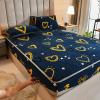 CFYCYHDZHT Bedding Fitted Sheet,Winter Thick Solid Color Flannel Mattress Cover for The Full Queen Bed, Children's Room Warmth Printing Cartoon Bed Protector,Grey,150cmx200cm view 3