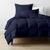 100% Egyptian Cotton Eastern King (116'' x 108'') Size Navy Blue Comforter Set 500 GSM Fill Winter Warm Box Stitched Down Alternative Comforter 3 Piece All Season 1 Comforter with 2 Pillowcases view 1