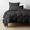 100% Egyptian Cotton Cal-King (110'' x 98'') Size Grey Comforter Set 500 GSM Fill Winter Warm Box Stitched Down Alternative Comforter 3 Piece All Season 1 Comforter with 2 Pillowcases view 1