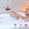 3.941.77in Wine Cup Holder,Wine Glass Rack with Suction Cups Transparent Acrylic Portable Beer Storage Holders for Shower Room Bathroom Bathtub Kitchen(Hole Diameter 4.8cm/1.89in) view 4