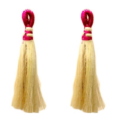 Kusha Darbha Grass Puja Broom | 2 Pcs | 7" | Handmade Natural Pooja Jhadu