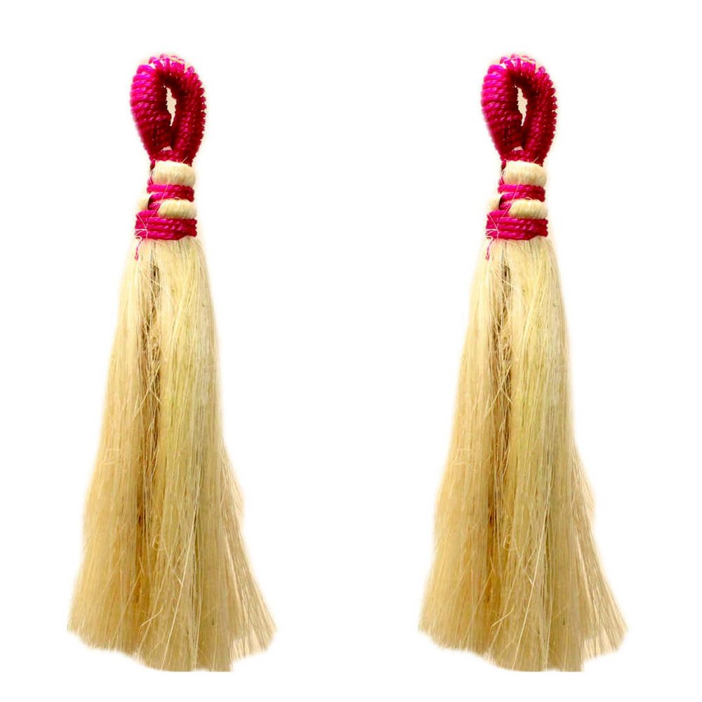 Kusha Darbha Grass Puja Broom | 2 Pcs | 7" | Handmade Natural Pooja Jhadu