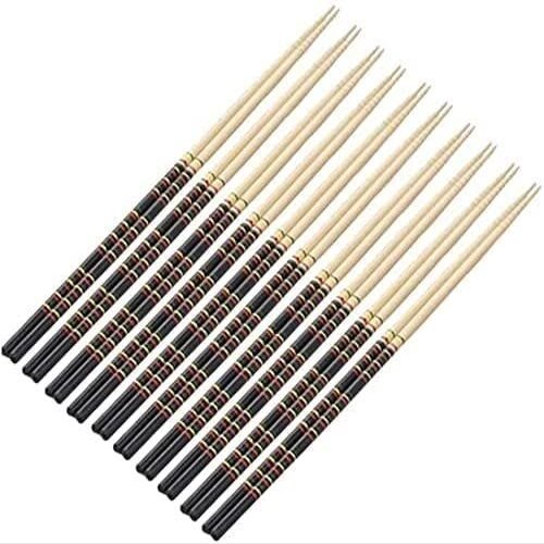 LJYT Chopsticks, reusable chopsticks for cooking chopsticks, wooden chopsticks for non-slip hot pot, noodles, fried (Size : 10pairs)
