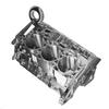 V6 Boule de Nol en Forme de bloc de moteur Pour Nol Argent view 4