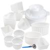 16 pcs Cheese Making Kit for Beginners - Soft Cheese Form Molds for Cheese Making + Thermometer + Hard Cheese Mold with a Follower - Cheese Making Supplies - Moldes Para Queso Fresco Casero 5 view 1