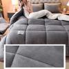 BDMFJY Super Warm Lamb Quilt Winter Blanket 1-5 Kg Double-Sided Velvet Quilt Thickened Warm Autumn Spring Plush Comforter Core, Winter Quilt Full Size,Khaki,200x230cm4kg view 4