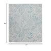 FH Home Flat Woven Outdoor Rug - Waterproof, Easy to Clean, Stain resistant - Premium Polypropylene Yarn - Distressed Farmhouse - Porch, Deck,Balcony,Laundry Room - Granada - Aqua - 2ft 7in x 4ft 11in view 2