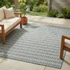 FH Home Flat Woven Outdoor Rug - Waterproof, Easy to Clean, Stain Resistant - Premium Polypropylene Yarn - Geometric - Patio, Deck, Porch, Balcony, Laundry Room - Giza - Aqua - 3ft 11in x 5ft 6in view 1