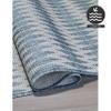 FH Home Flat Woven Outdoor Rug - Waterproof, Easy to Clean, Stain Resistant - Premium Polypropylene Yarn - Geometric - Patio, Deck, Porch, Balcony, Laundry Room - Giza - Aqua - 3ft 11in x 5ft 6in view 4
