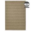 FH Home Flat Woven Outdoor Rug - Waterproof, Easy to Clean, Stain Resistant - Premium Polypropylene Yarn - Geometric - Patio, Deck, Porch, Balcony, Laundry Room - Giza - Sand - 3ft 11 in x 5ft 6in view 3