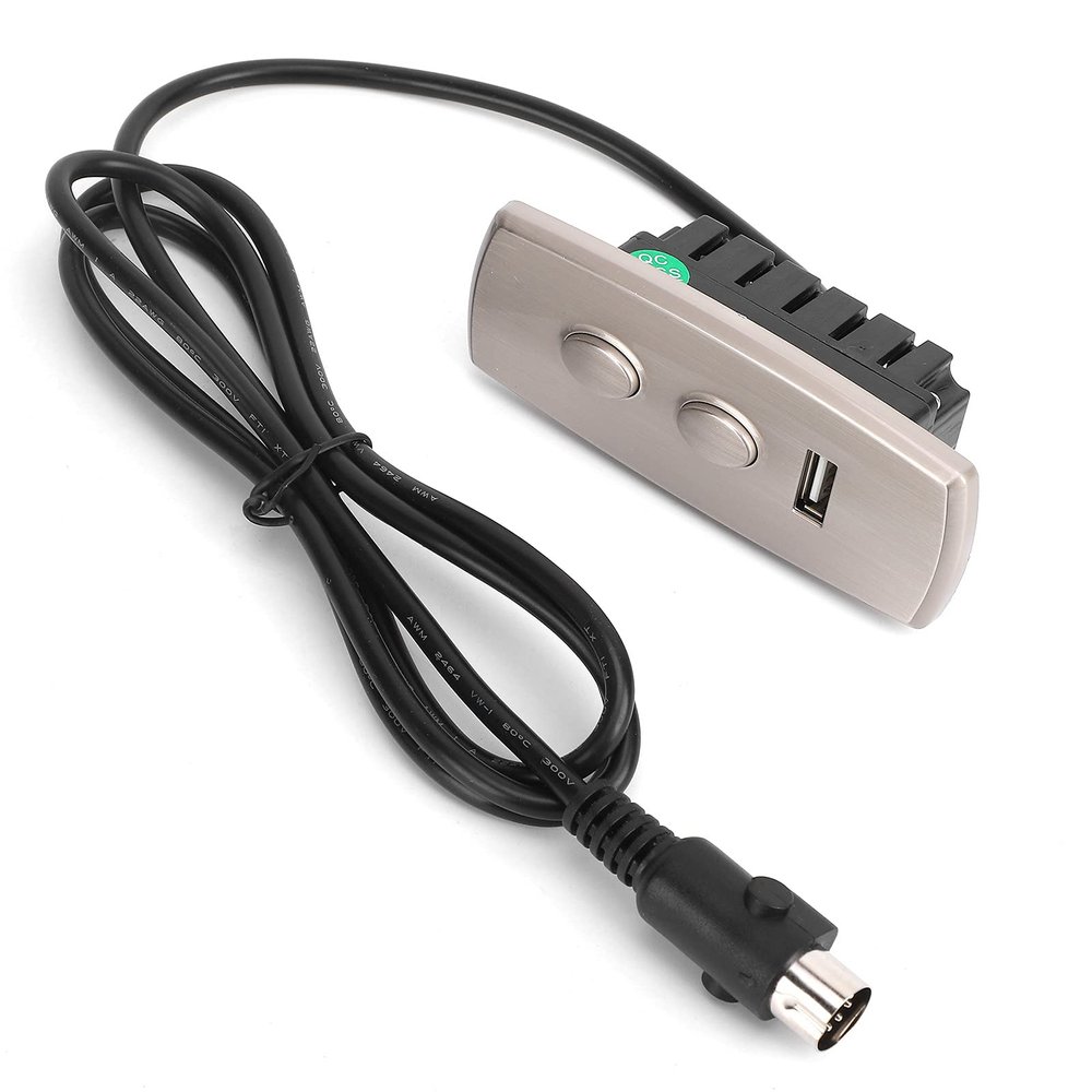 Headerbs Electric Recliner Switch, Recliner Parts, 2 Button 5 Pin Power Recliner Switch Controller, USB Port Charging Electric Sofas Remote Control for Home Use