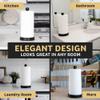 Heavy-Duty Stainless Steel Paper Towel Holder - Easy One-Handed Tear with Suction Cups - Modern Weighted Standing Countertop Dispenser for Kitchen - Holds All Paper Towel Rolls, Black view 3