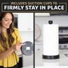 Heavy-Duty Stainless Steel Paper Towel Holder - Easy One-Handed Tear with Suction Cups - Modern Weighted Standing Countertop Dispenser for Kitchen - Holds All Paper Towel Rolls, Black view 4