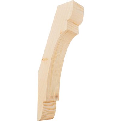 Ekena Millwork BRC04X08X20OLY00SDF 3 1/2"W x 8"D x 20"H Olympic Smooth Knee Brace, Douglas Fir