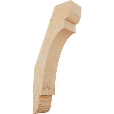 Ekena Millwork BRC04X10X22OLY00RDF 4"W x 10"D x 22"H Olympic Rough Sawn Knee Brace, Douglas Fir
