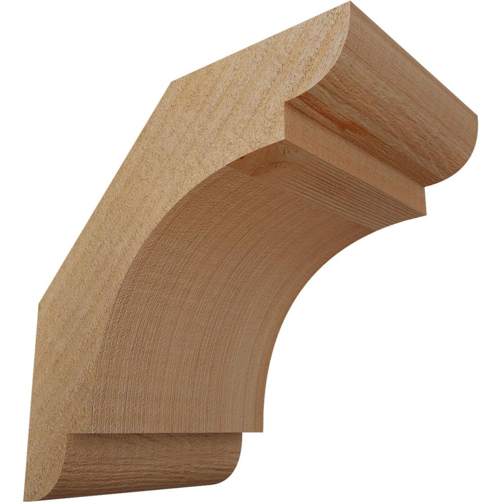 Ekena Millwork BRC04X06X06OLY00RDF 4"W x 6"D x 6"H Olympic Rough Sawn Knee Brace, Douglas Fir
