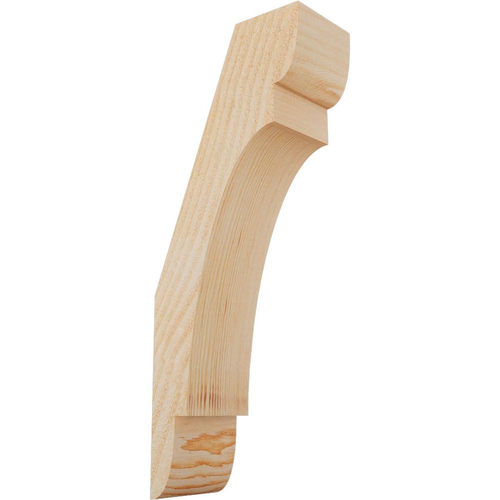 Ekena Millwork BRC04X08X20OLY00RDF 4"W x 8"D x 20"H Olympic Rough Sawn Knee Brace, Douglas Fir
