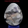 96mm Septarian Dragon Stone Egg UV Reactive Natural Druzy Mineral Cluster Aragonite Calcite Crystal Polished Stone Egg - Madagascar + Stand view 3