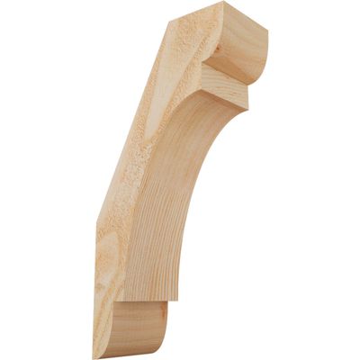 Ekena Millwork BRC04X08X16OLY00RDF 4"W x 8"D x 16"H Olympic Rough Sawn Knee Brace, Douglas Fir