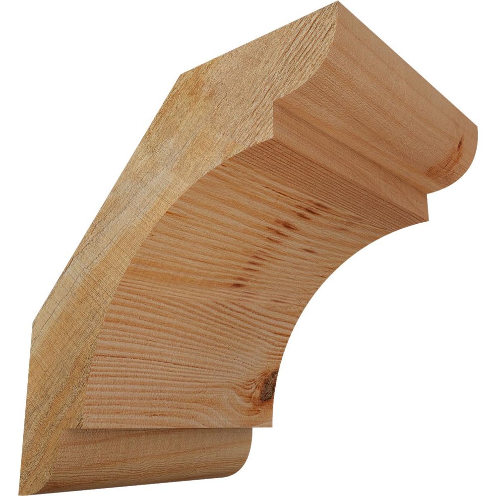 Ekena Millwork BRC06X08X08OLY00RDF 6"W x 8"D x 8"H Olympic Rough Sawn Knee Brace, Douglas Fir