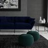 SIMPLIHOME Grafton Round Pouf - 20 inch Wide Upholstered Velvet Ottoman in Teal, Transitional Button-Tufted Footstool or Extra Seating for Living Room or Bedroom with Polystyrene Filling, Assembled view 2