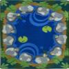 Joy Carpets Tranquil Pond 10'9" x 13'2" Area Rug in Color Multi view 1