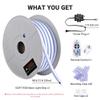 DELight AC 110-120V Waterproof IP65 Food Truck RGB 100ft Neon Rope Lights with Remote Control & APP Music Sync Dimmable Cuttable Flexible LED Strip Lights Outdoor DIY Project DEL-D100R view 2