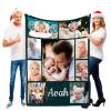 Custom Blanket with Words Picture Collage - Personalized Throw Blanket Soft Cozy Customized Blankets for Family, Friends, Lover, Dogs, Babies Used as Souvenirs and Gifts view 1