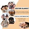 Custom Blanket with Words Picture Collage - Personalized Throw Blanket Soft Cozy Customized Blankets for Family, Friends, Lover, Dogs, Babies Used as Souvenirs and Gifts view 4