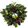 24" Pine Cone/Holly/Berry Wreath view 2